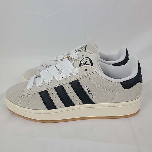 NEW Adidas Womens Campus 00s Shoes Originals Sneakers Crystal White Black Sz 7.5 - Picture 3 of 7